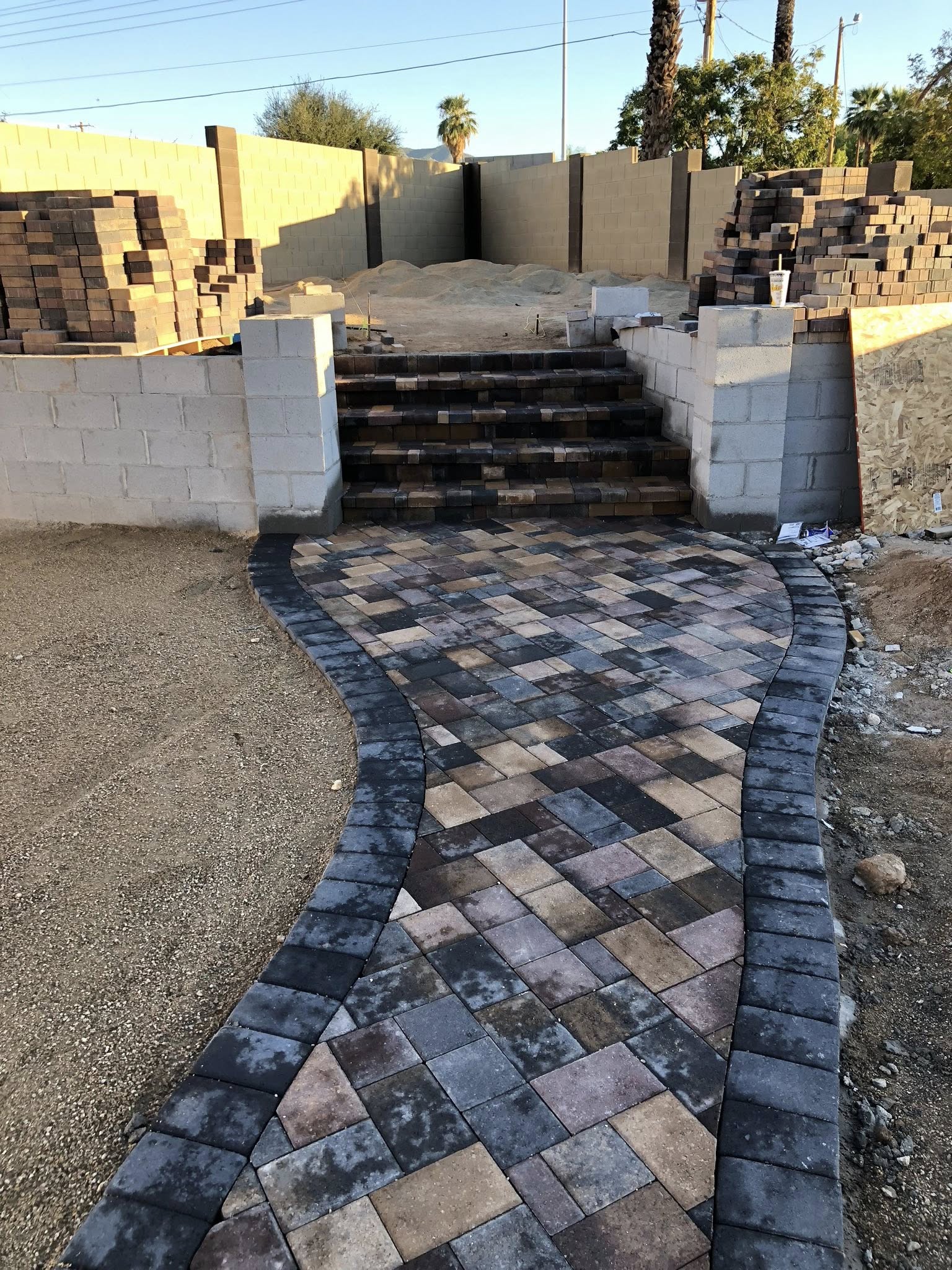 Water-wise garden with decomposed granite