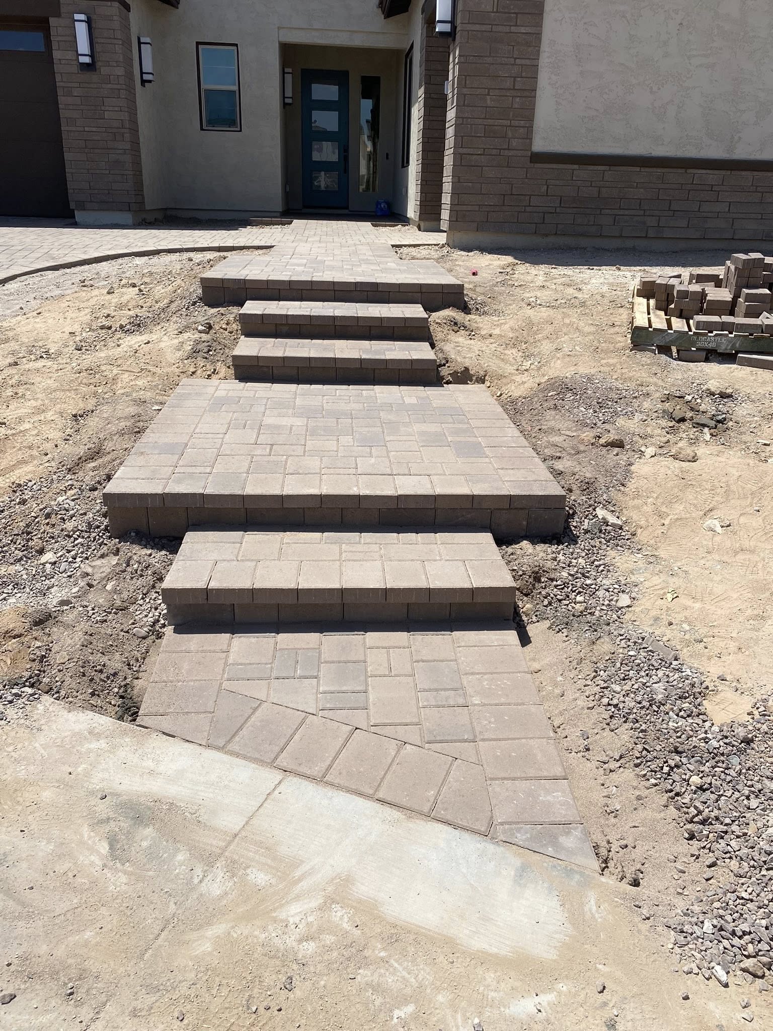 Pool deck paver transformation