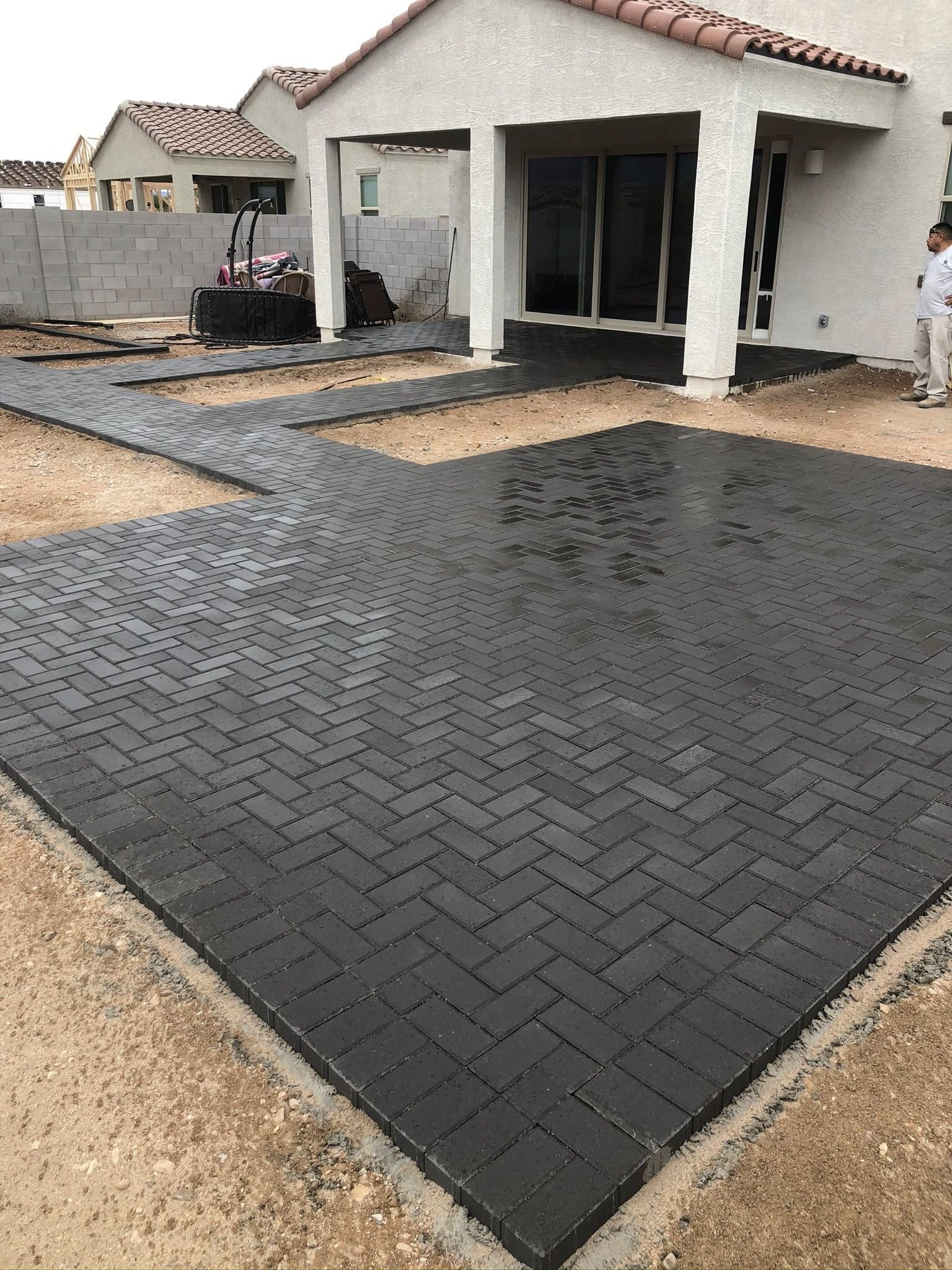 Gas fire bowl water feature combo