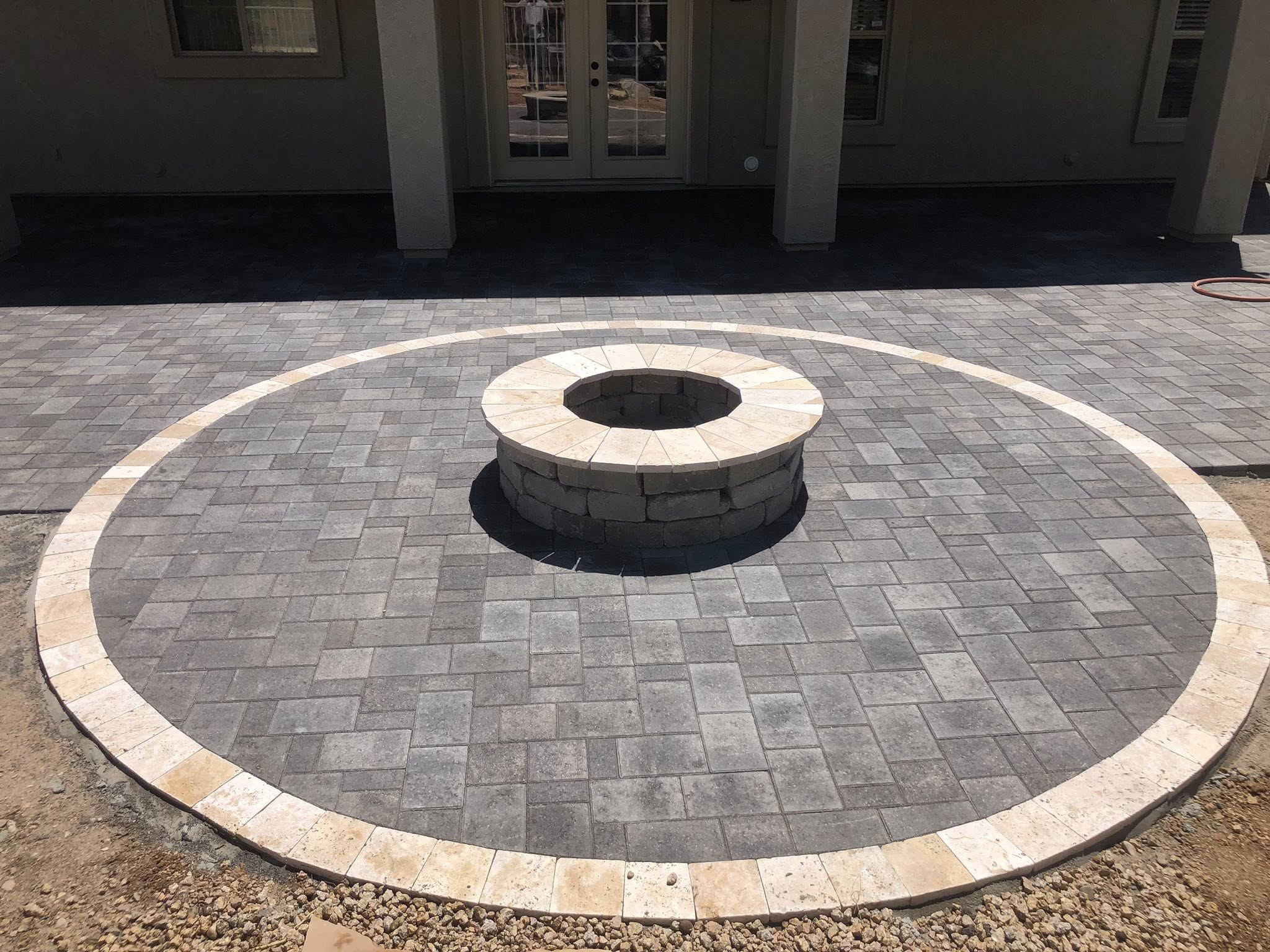 Modern desert front yard design