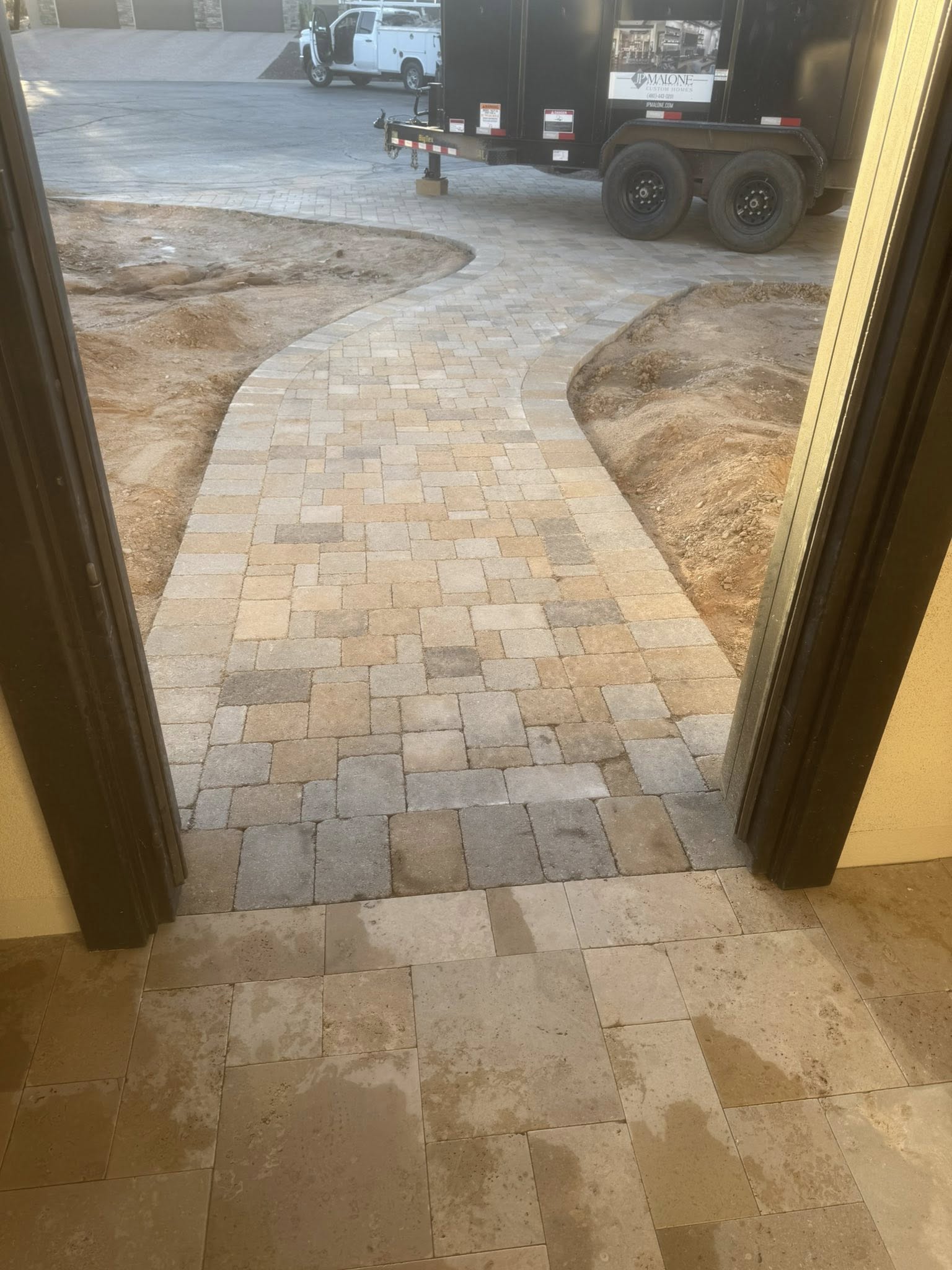 Pool deck expansion with pavers