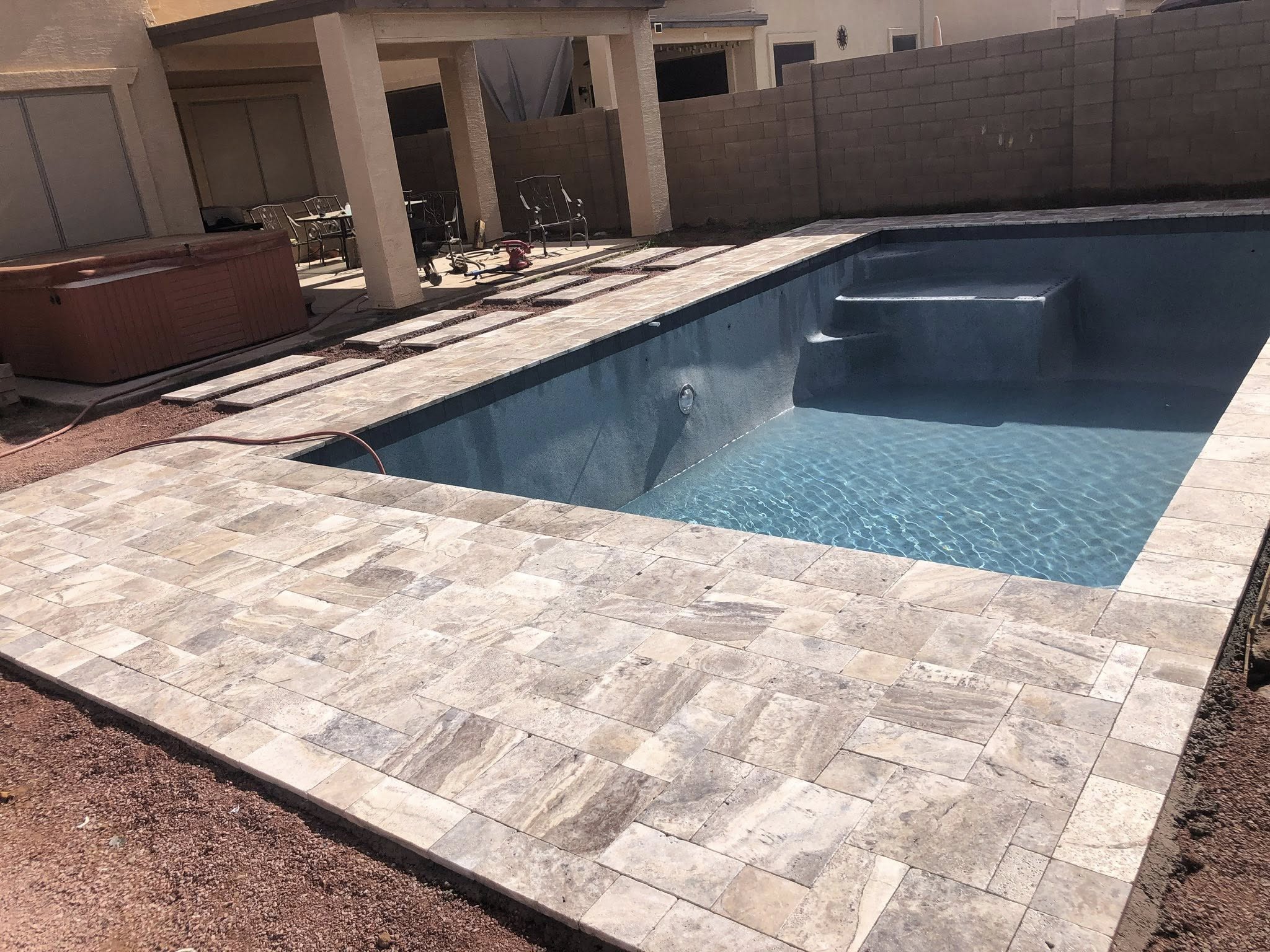 Modern block accent wall