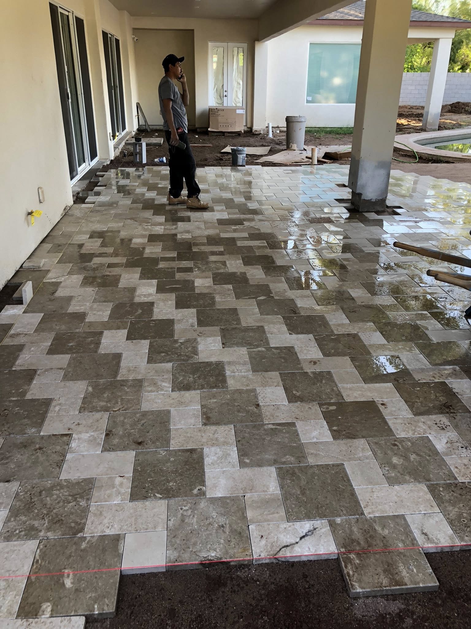 Pet-friendly artificial turf install